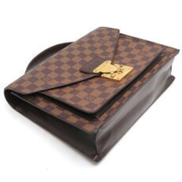 Louis Vuitton Monceau Handbag Damier Ebene Brown strap key - Picture 3 of 9